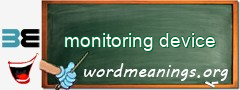 WordMeaning blackboard for monitoring device